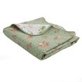 thumbnail image 2 of Manta acolchada Cozy Line Home Fashions con estampado floral vintage, 100% algodón, 2 of 2
