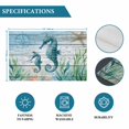 thumbnail image 6 of Coastal Seahorse Placemats Set of 8, Nautical Starfish Coral Wooden Grain Placemats for Dining Table, Place Mats for Kitchen Tabletop, Waterproof Wipeable Dining Table Mats Set, 6 of 9