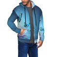 thumbnail image 2 of Uemuo Butterflies for Men's Fashion Full-zip Hoodies & Sweatshirts with Kangaroo Pocket, Zip-up Hooded Sweatshirt, Moisture Wicking & Breathable-3X-Large, 2 of 5