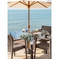 thumbnail image 2 of Outdoor Tablecloth with Umbrella Hole and Zipper, Blue Christmas Square Table Cloth 60x60 Inch Waterproof Tablecloth, Snowman Xmas Snowflake Botanical Tree Picnic Table Cover for Patio Camping, 2 of 7