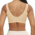 thumbnail image 5 of Sports 2PC Bras For Women Fashion Bra Underwear Bra Everyday Underwear Beige XXXXL, 5 of 5