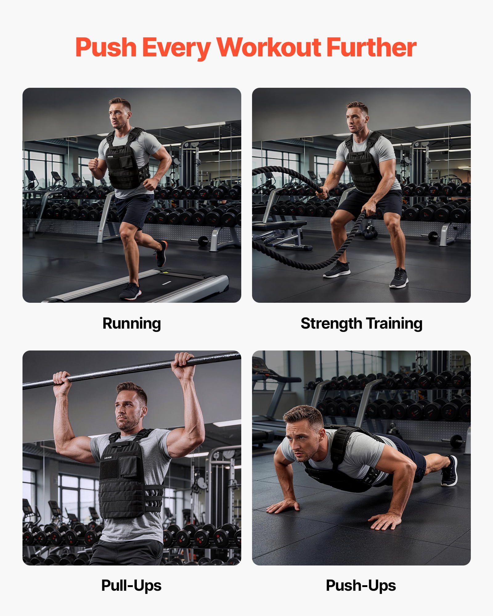 VEVOR Curved Weight Vest Plates, 8.75 LB Pairs, Premium Steel Tactical Weighted Plates for Vest, Ergonomic Design, for Strength Endurance Training, Running, Jogging, Fitness, Heavy Workouts