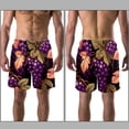 thumbnail image 3 of luoweisi Men's Beach Shorts Quick Dry Swim Trunks with Mesh Lining Grape L, 3 of 5