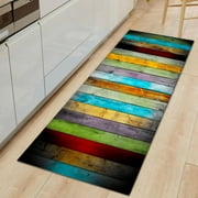 CLEARANCE SALE--EleaEleanor Christmas Home Carpet Kitchen Runner Mat Non Slip Laundry Room Rug Rustic Wood Grain Pattern