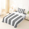 thumbnail image 3 of Castle Fairy Minimalist Thin Vertical Stripe Twin Sheets 3pcs,Geometric Wide Band Bedding,Black White,1 Flat Sheet, 1 Fitted Sheet and 1 Pillowcase, 3 of 7
