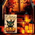 thumbnail image 7 of Halloween Garden Flags Black Cat Boo Yard Flag Scary Pumpkin Vertical Garden Flags Spiders Web Holiday Yard Banner 12x18 Inch Double Sided for Outside Decoration, 7 of 7