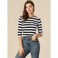 thumbnail image 2 of Disfraz de Día de San Patricio para mujer Allegra K camiseta ajustada Cuello redondo Blanco negro L, 2 of 6