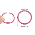 thumbnail image 2 of Unique Bargains 30mm Loose Leaf Binder Rings, 12 Pack 2.2mm Metal Flash Card Book Binding Rings for Key Chain Card, Pink, 2 of 7