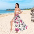 thumbnail image 6 of FORMRS Womens Beach Sarong Semi-Sheer Bikini Wrap Skirt Swimsuit Cover-ups, Pink Flowers, 6 of 7