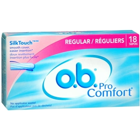 2 Tampons - 2 Pack - o.b. Pro Comfort Tampons Regular 18 Each