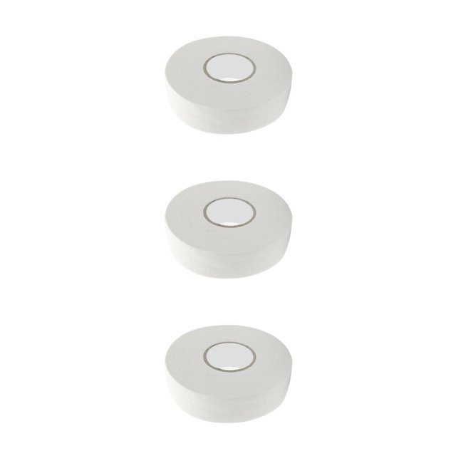 Eigraketly Rollo de cinta adhesiva para hockey sobre hielo, paño de algodón, mango de palo, envoltura de agarre, color blanco Type1 NO1