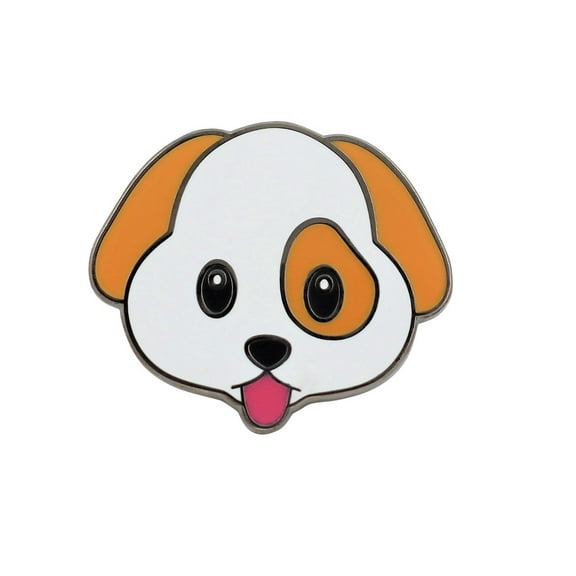 Cute Puppy Emoji – Enamel Pin for your Life