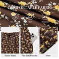 thumbnail image 5 of Asklazy Womens Flowy A-Line Long Skirt Pleated Elastic High Waist Drawstring Skirts with Pockets,Mother's Day,Brown Flower,L, 5 of 9