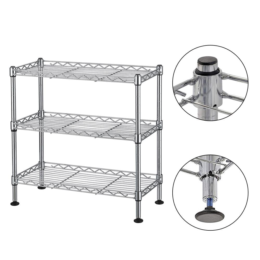 Zimtown 3 Tier Spice Storage Rack, Metal Wire Kitchen Shelving Unit ,18'' L x 8'' W x 18'' H