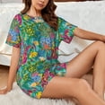 thumbnail image 4 of Sikiie Turtles Womens Pajama Sets Short Sleeve Top With Pants Sleepwear 2 Piece Lounge SetMedium, 4 of 6