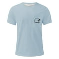 thumbnail image 2 of Camiseta de manga raglán con estampado de letras para hombre - Estilo floral - Poliéster y spandex - Ropa informal para el día a día - Cuello redondo y manga corta, 2 of 4