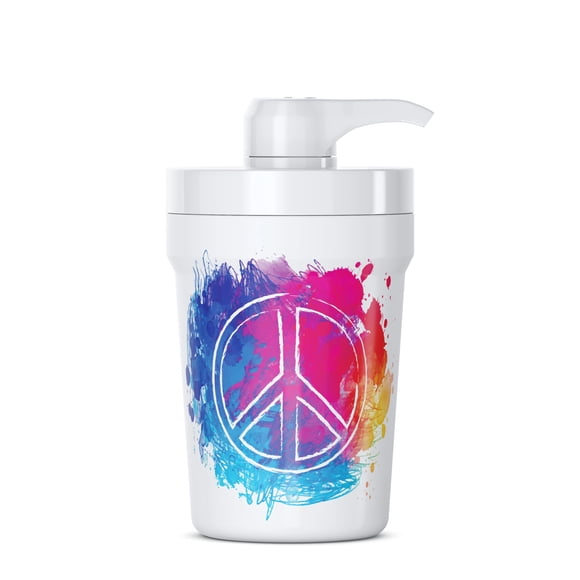 Dispensador Portátil de Gel Antibacterial PumpCup 236 ml Peace Out