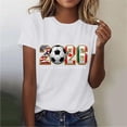 thumbnail image 2 of Women's 2026 USA Canada Mexico Soccer Graphic Tee Short Sleeve Crew Neck T-Shirt Sportswear Casual Fan Top For Match Day Celebrations, 2 of 5