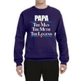 thumbnail image 2 of Wild Bobby,Papa The Man The Myth The Legend Best Daddy Father Gift, Father's Day, Unisex Crewneck Graphic Sweatshirt, Purple, Large, 2 of 3