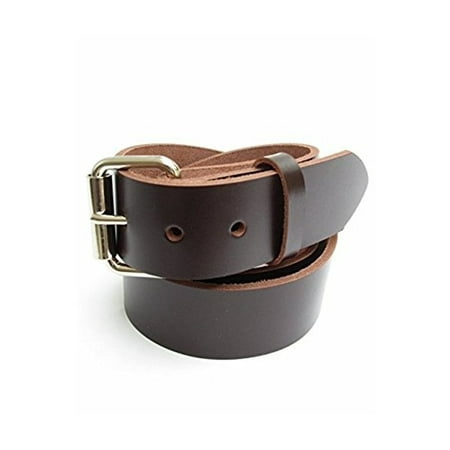 Concealed Carry Weapon Belt (CCW) - Heavy Duty Mens Dark Brown Leather Gun Belt 1 1/2