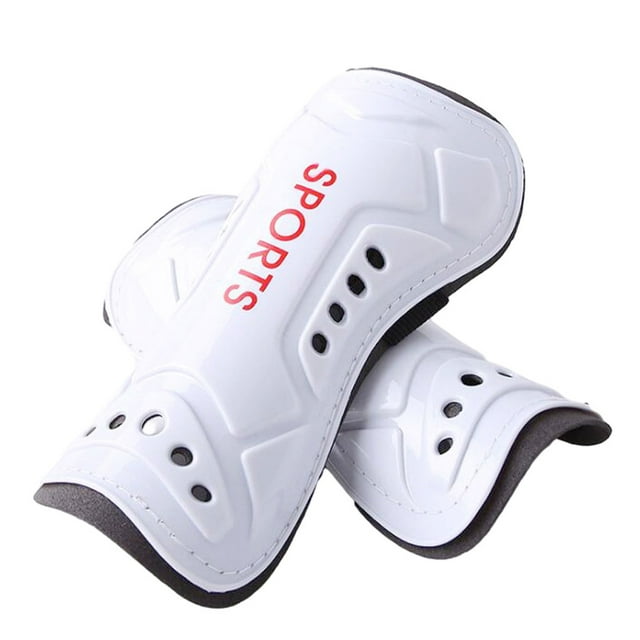 Maytalsory Protecteur de Jambe Résistant aux Impacts en EVA pour Adulte Entraînement de Soccer Construction Durable Manches de Jambe Enfant Blanc 1Set