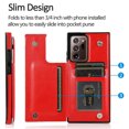 thumbnail image 2 of Wallet Case for Samsung Galaxy Note 20 Ultra with Card Holder, Back Folio Flip Premium PU Leather Kickstand Card Slots Case, Double Strong Magnetic Clasp Durable Shockproof Phone Case,Red, 2 of 9
