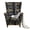Dark Blue, variant on SHANNA Wingback Chair Cover 2-Piece Stretch Armchair Sofa Slipcover Wing Chair Covers