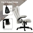 thumbnail image 3 of Resenkos Computer Desk Chair, 6 Point Executive Office Chair With Heat, High Back Massage Office Chair, Cream White, 3 of 7
