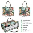 thumbnail image 2 of Large Capacity Tote Bag,Pioneer Flower Floral Print Pattern Handbag Fashion Luxury Tote Bag,15.7"x13"x 5.1" Inches,Laptop Compatible, 2 of 6