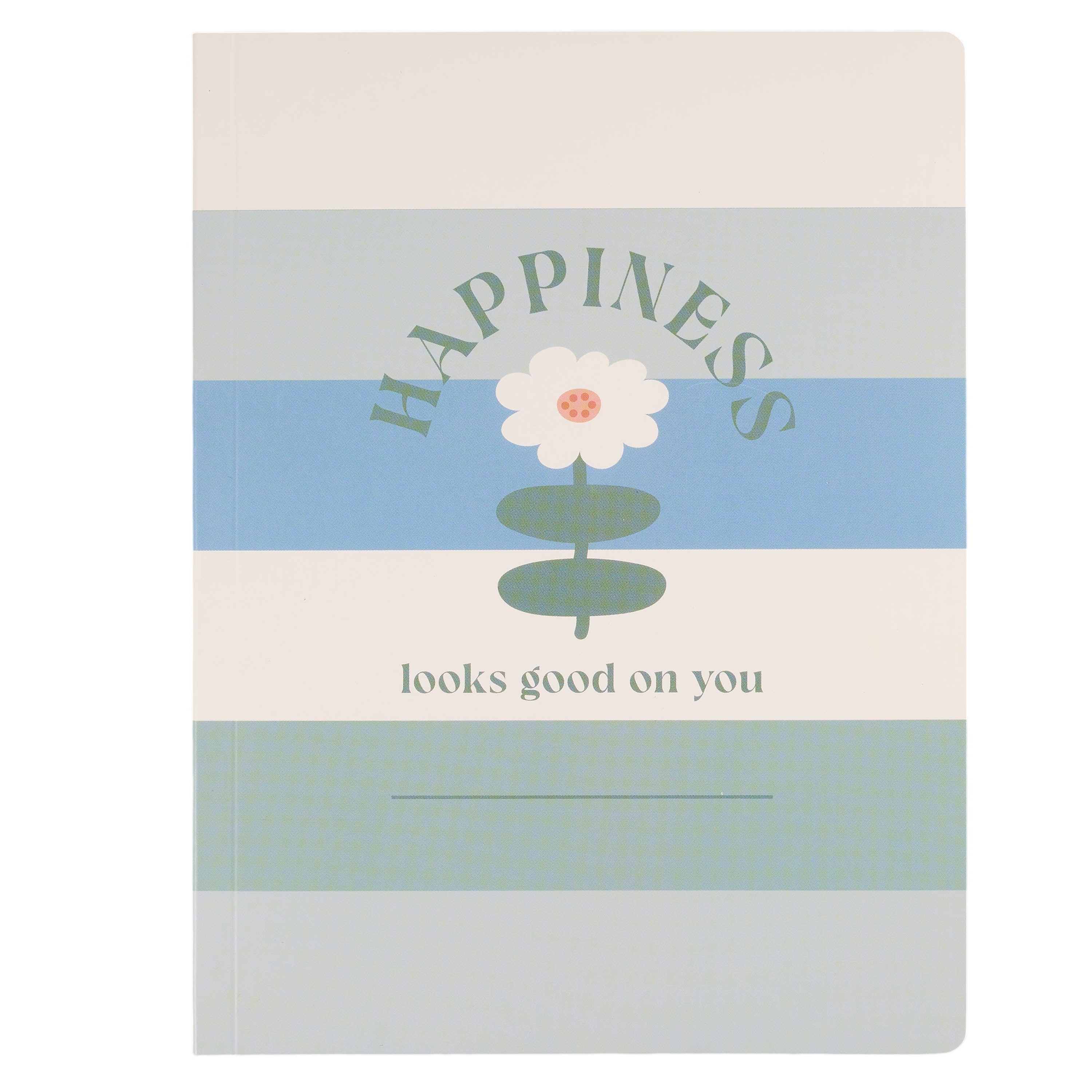 (3 pack) Ecokind by U Style Softcover 6” x 8” Journal, 80 Sheets, Happy Flower