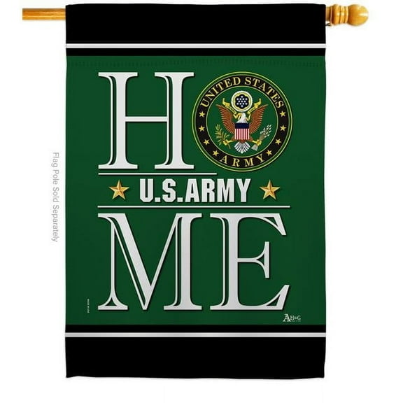 Americana Home & Garden H140630-BO 28 x 40 in. US Army Home House Flag with Armed Forces Double-Sided Decorative Vertical Flags Decoration Banner Garden Yard Gift