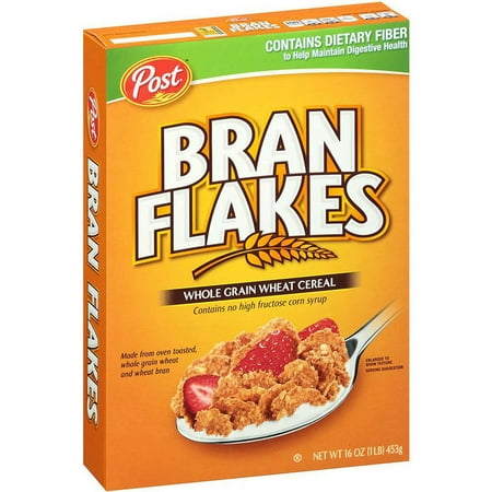 Wheat Bran Flakes - Post Bran Flakes Breakfast Cereal, 16 Oz (Pack Of 12)