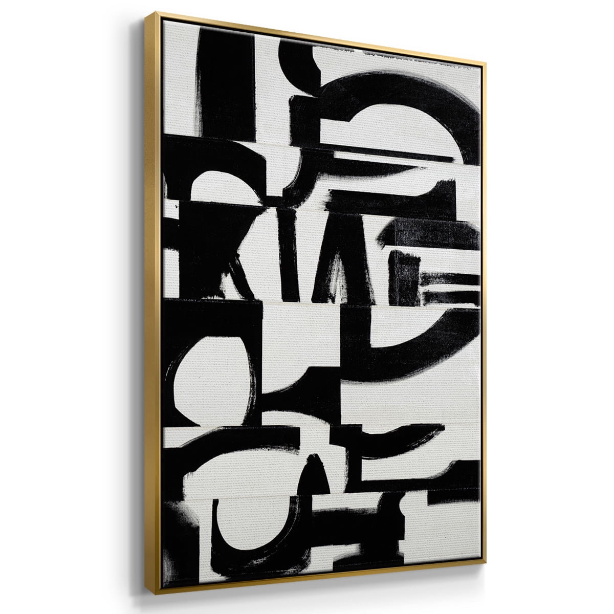 Prosperous Elements V10 Framed Premium Gallery Wrapped Canvas - Ready to Hang - 25 x 37 - Gold Floating Frame