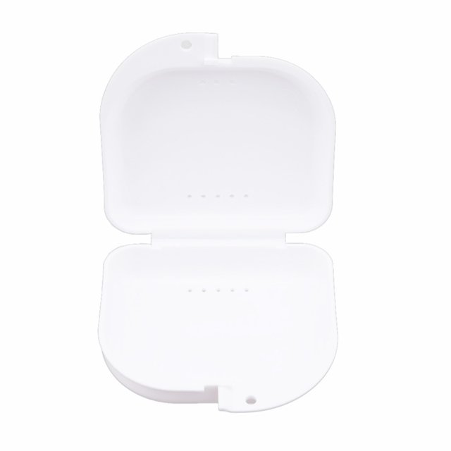 Caja De almacenamiento De Plástico contenedor De Dentadura Mini Portátil simple De color sólido suspensiones dentales huangjie unisex