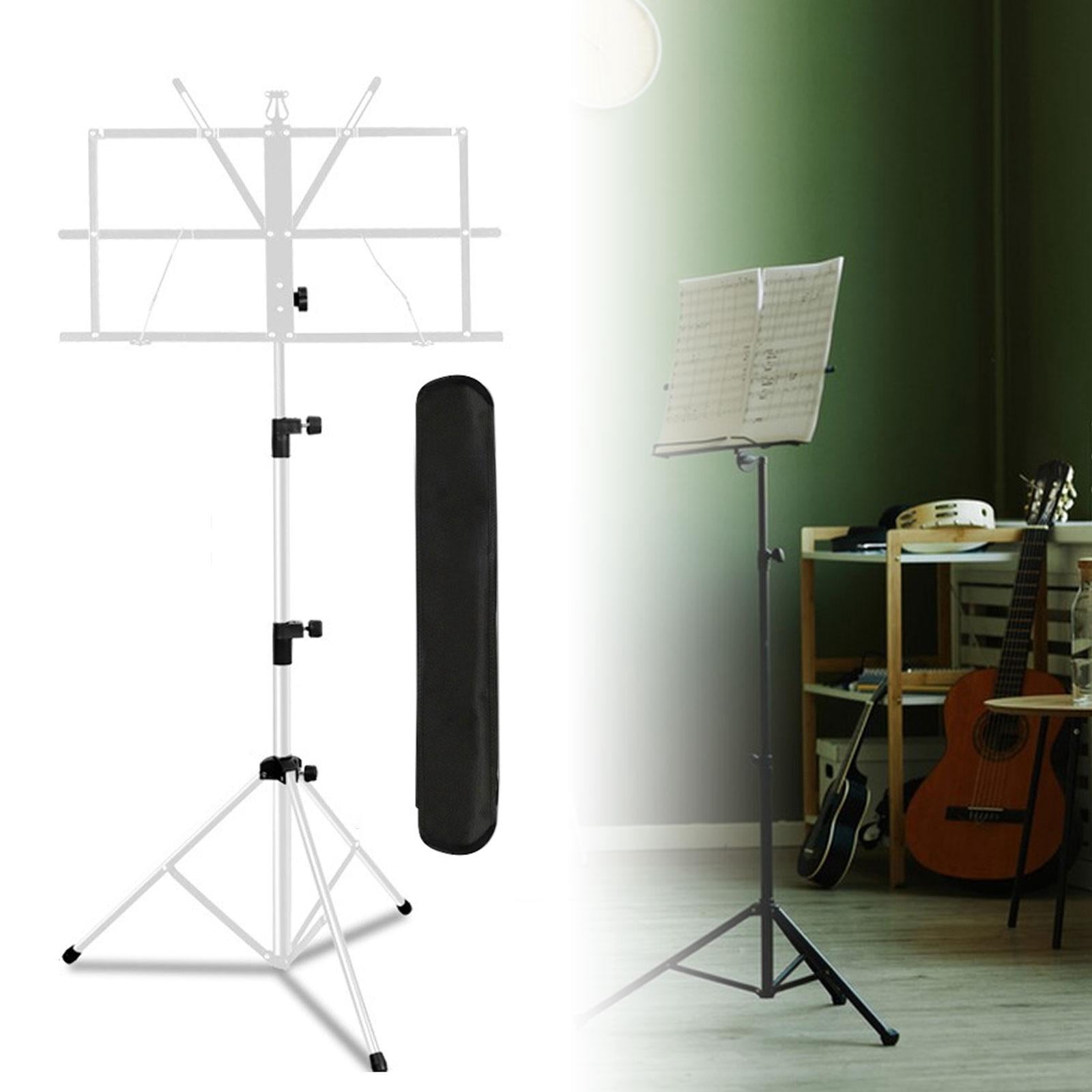 LeeQinersw Music Sheet Stand Anti Slip Height Adjustable for Performance Band Classroom White
