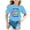 Light Blue, variant on Back To School Tops for Teen Girls Loose Fit Quick-Dry Round Neck Short Sleeve Hello First/second/third Grade Tshirt Back To School Tees Tops