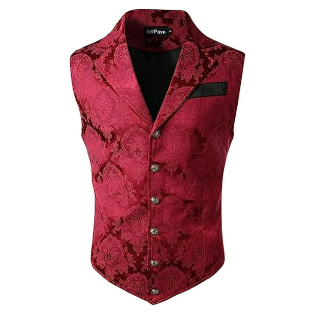 Chaleco de traje de estilo corte de hombre: chaqueta sin mangas de poliéster, color liso, ocio de moda, tallas S-XXXL para trabajo/fiesta