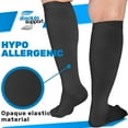 thumbnail image 5 of Plus Size Unisex Compression Stockings 15-20mmHg - by Absolute Support - Black, 2X-Large, 5 of 10