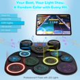 thumbnail image 2 of Batería Electrónica YUOIOYU con Luces LED de 7 Colores y Bluetooth, 2 of 7