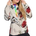 thumbnail image 4 of KLL Floral Leopard Butterflies for Womens Pullover Hoodie with Pocket Hooded Long Sleeve Shirts Sweatshirt for Women-Small, 4 of 7