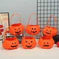 thumbnail image 4 of Bolsa de calabaza portátil de Halloween para niños, bolsa de dulces de truco o trato, regalo de Feliz Día de Halloween, mochila de calabaza, bolso de hombro, 4 of 4