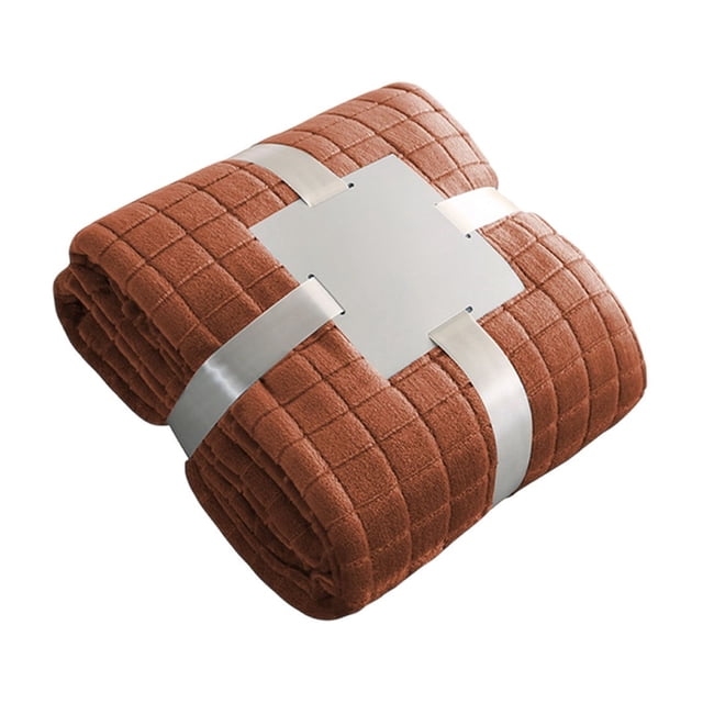Summer Blanket 70x100cm Summertime Blankets Soft Fuzzy Warm Multifunctional Cover Blanket Napping Blanket Flannel Gift Blankets Bed Cozy Machine Washable Summer Comforter Coffee
