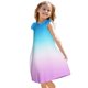 thumbnail image 3 of Girls 2025 Summer Dresses Summer Dress Sleeveless Gradient Casual Sundress Lightweight and Breathable for Ages 3-8 Years ,Sie:120, 3 of 8