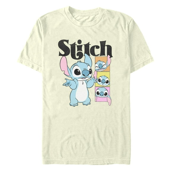 Men's Lilo & Stitch Cute Faces Stitch  Graphic T-Shirt