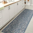 thumbnail image 5 of JONATHAN Y SANTA MONICA 2 x 10 Runner Rug, Charleston Vintage Filigree Textured Weave - Navy/Gray, SMB106D-210, 5 of 6