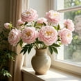 thumbnail image 4 of Artificial Peony Flowers 6 Colors Faux Silk Stems Buds Wedding Home Vase Floral Arrangement Centerpiece Decor, 4 of 6