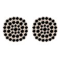 thumbnail image 2 of Dazzlingrock Collection Round Black Diamond Triple Halo Cluster Screwback Stud Earrings for Women (0.95 ctw, Color Black, Clarity Opaque) in 18K Rose Gold, 2 of 4