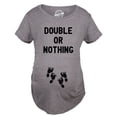 thumbnail image 4 of Maternity Double Or Nothing T Shirt Funny Twins Baby Pregnancy Announcement Graphic Tee, 4 of 9