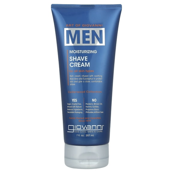 Giovanni Mens Cedarwood Collection Moisturizing Shave Cream 7 oz Cream