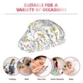 thumbnail image 6 of KLL Floral Pattern Shower Cap & Bath Cap for Women,Reversible Oversized Waterproof Shower Caps for all Hair Lengths,Elastic Reusable Bathing Hair Cap, 6 of 6